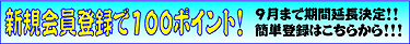 �|�C���g�V�K����o�^�ŁA���񒍕����ɂP�O�O�|�C���g������Ȃ��v���[���g!!